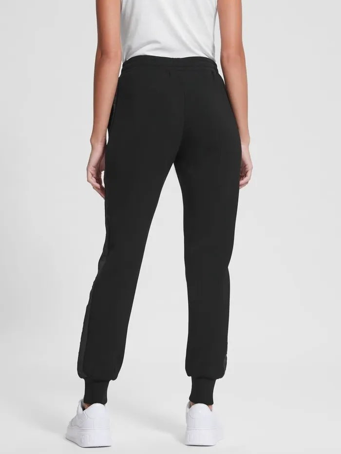 Women GUESS Eco Allie Scuba Active Pants Black Bottoms