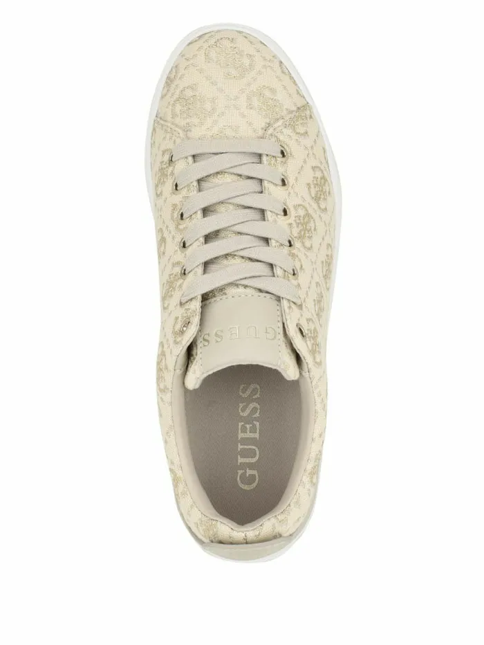 Women GUESS Giaa Logo Print LowTop Sneakers Gold Sneakers Women GUESS Giaa Logo Print LowTop Sneakers Gold Sneakers