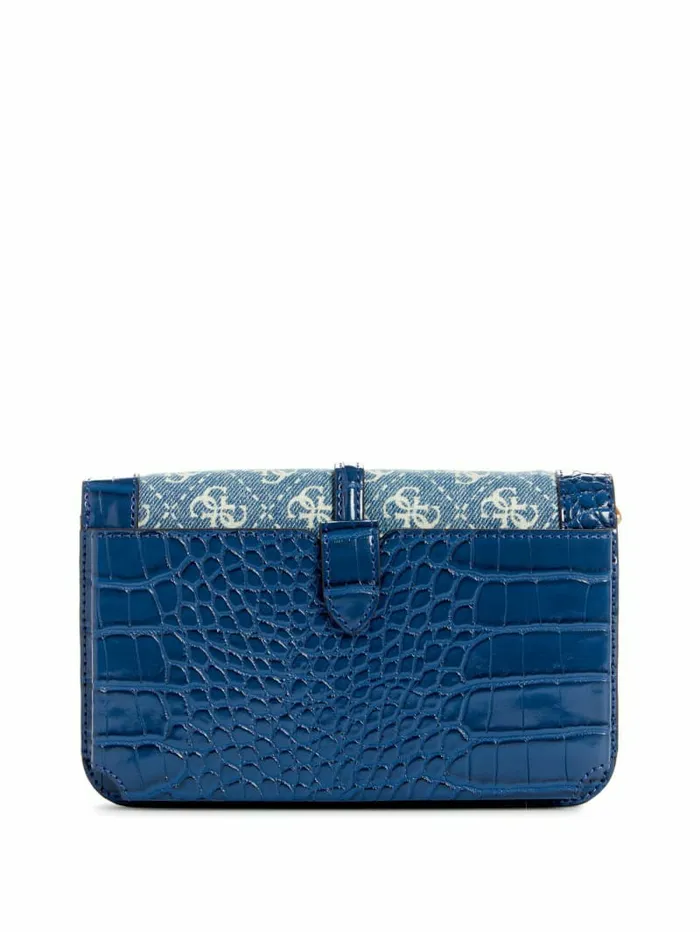 Women GUESS James Denim Quattro G Crossbody Wallet Organizer Denim Logo Handbags Women GUESS James Denim Quattro G Crossbody Wallet Organizer Denim Logo Handbags