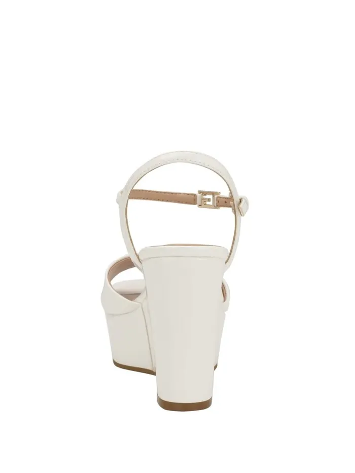 Women GUESS Zione Patent Wedges Wht Floral Heels Women GUESS Zione Patent Wedges Wht Floral Heels