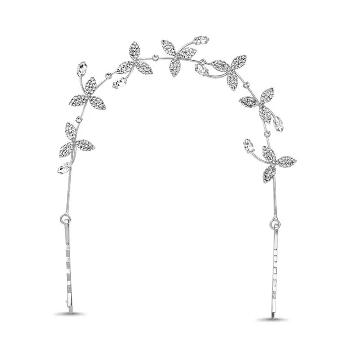 Women Hair Accessories Badgley Mischka Rhinestone Leaf Hair Wreath