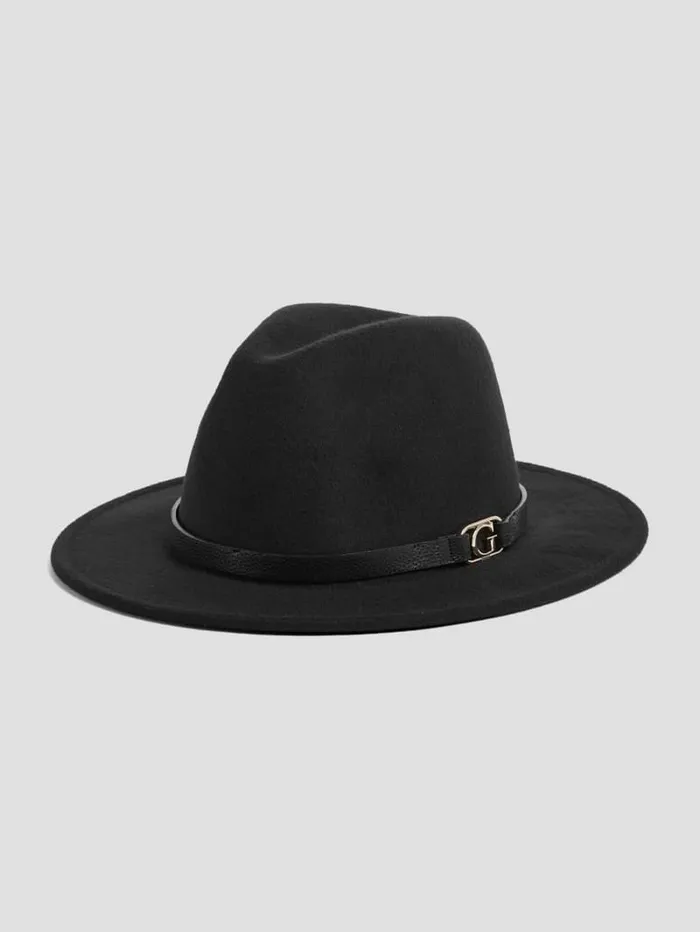 Women Hats and Scarves GUESS Amera Fedora Hat Black