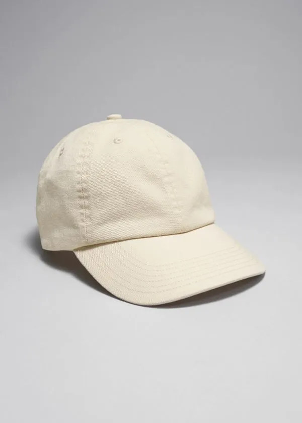 Women Headwear and Other Stories Bleached Denim Baseball Cap Beige