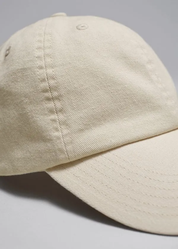 Women Headwear and Other Stories Bleached Denim Baseball Cap Beige Women Headwear and Other Stories Bleached Denim Baseball Cap Beige