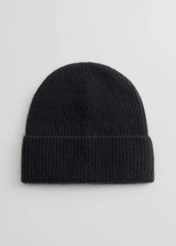 Women Headwear and Other Stories Cashmere Beanie Black