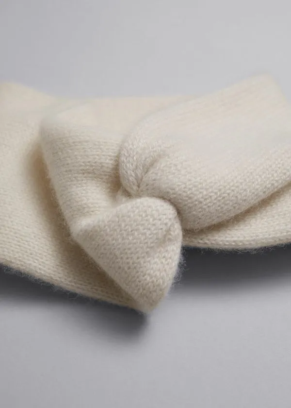 Women Headwear and Other Stories TwistFront Cashmere Headband White Women Headwear and Other Stories TwistFront Cashmere Headband White