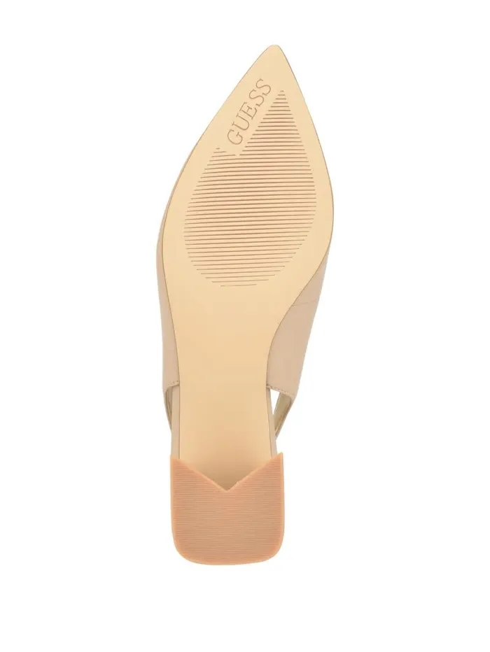 Women Heels GUESS Zanda Slingback Block Heels Taupe Women Heels GUESS Zanda Slingback Block Heels Taupe