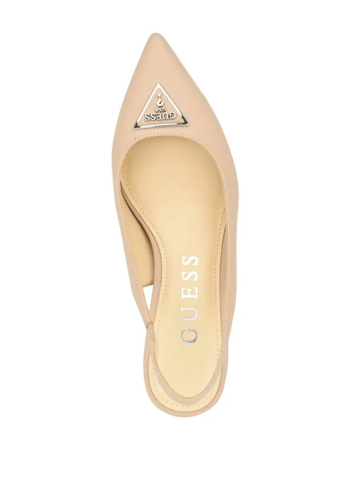 Women Heels GUESS Zanda Slingback Block Heels Taupe Women Heels GUESS Zanda Slingback Block Heels Taupe