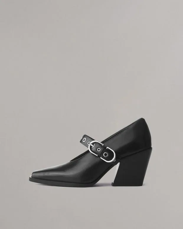 Women Heels rag and bone Joni Mary Jane Shoes Black