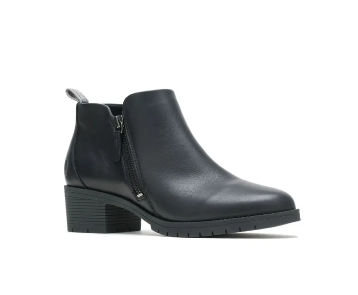 Women Hush Puppies Hadley Side Zip Boot Black Leather Boots Women Hush Puppies Hadley Side Zip Boot Black Leather Boots