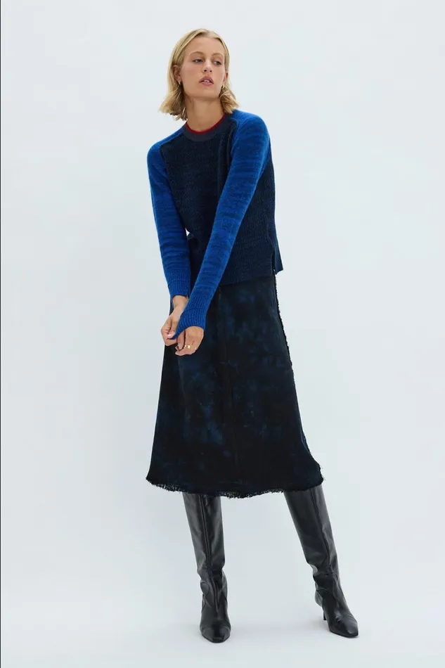 Women Indigo Cashmere Lilith Sweater Raquel Allegra Jackets