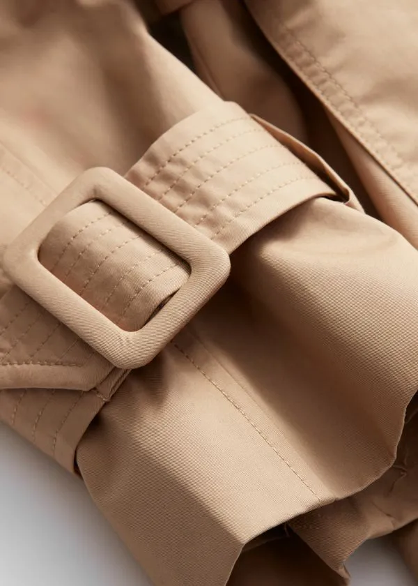 Women Jackets and Coats and Other Stories Belted Trench Coat Beige