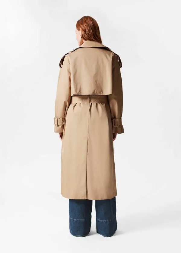 Women Jackets and Coats and Other Stories Belted Trench Coat Beige