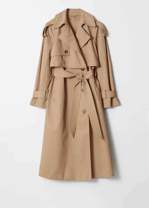 Women Jackets and Coats and Other Stories Belted Trench Coat Beige