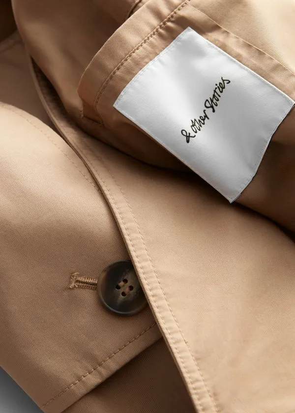 Women Jackets and Coats and Other Stories Belted Trench Coat Beige