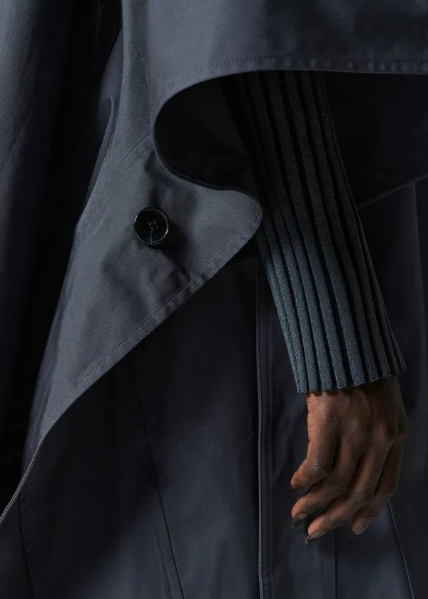 Women Jackets and Coats and Other Stories Oversized Trenchcoat Cape Navy