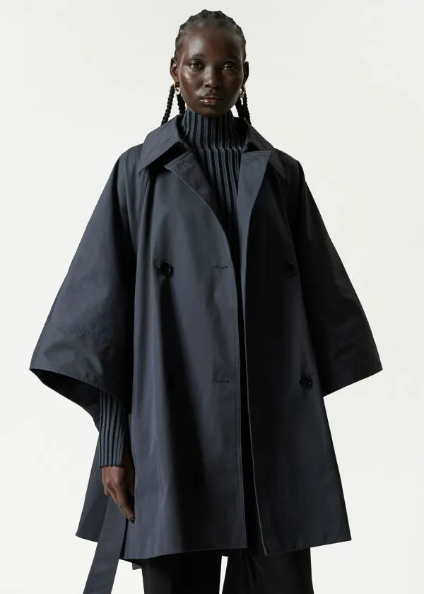 Women Jackets and Coats and Other Stories Oversized Trenchcoat Cape Navy