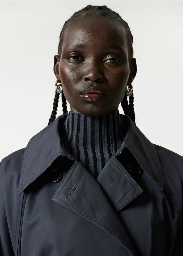 Women Jackets and Coats and Other Stories Oversized Trenchcoat Cape Navy