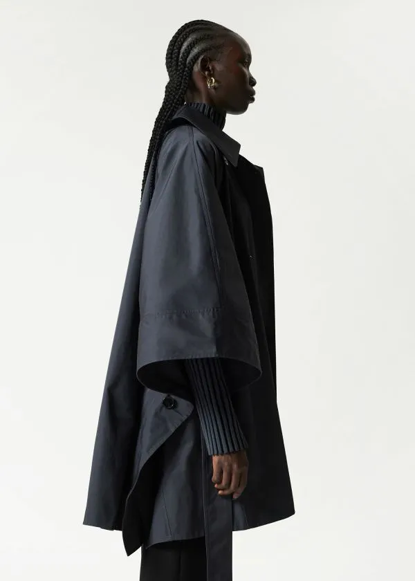 Women Jackets and Coats and Other Stories Oversized Trenchcoat Cape Navy