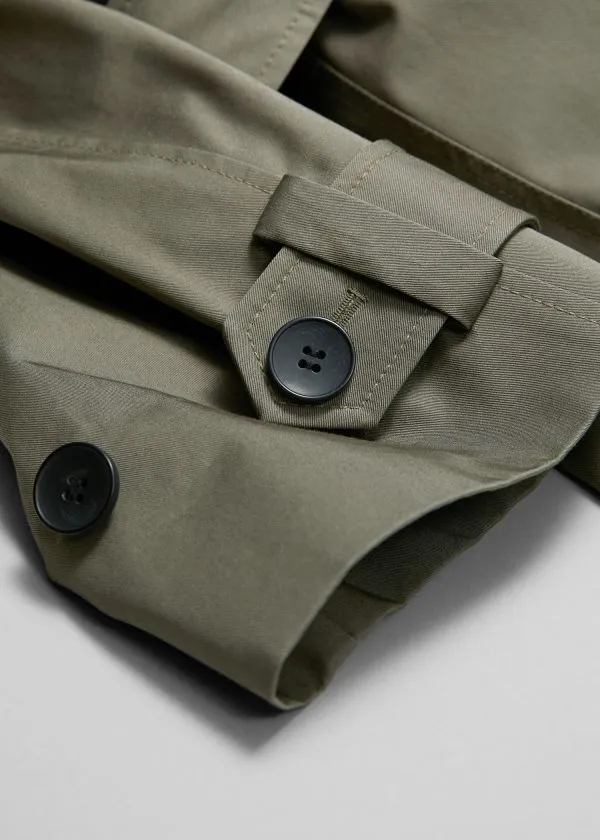 Women Jackets and Coats and Other Stories SingleBreasted Trench Coat Khaki