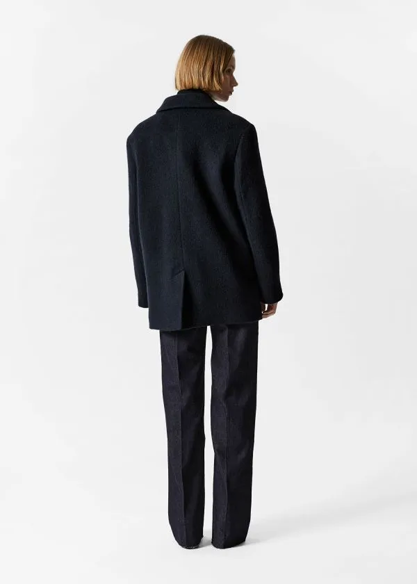 Women Jackets and Coats and Other Stories SingleBreasted Wool Blazer Navy Blue