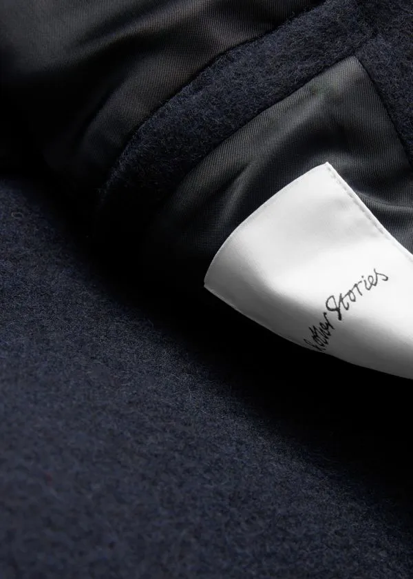 Women Jackets and Coats and Other Stories SingleBreasted Wool Blazer Navy Blue