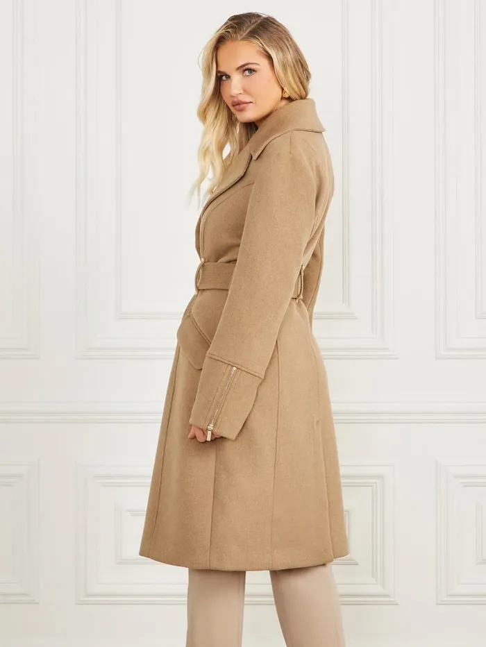 Women Jackets and Coats GUESS Alice WoolBlend Coat Macchiato Multi