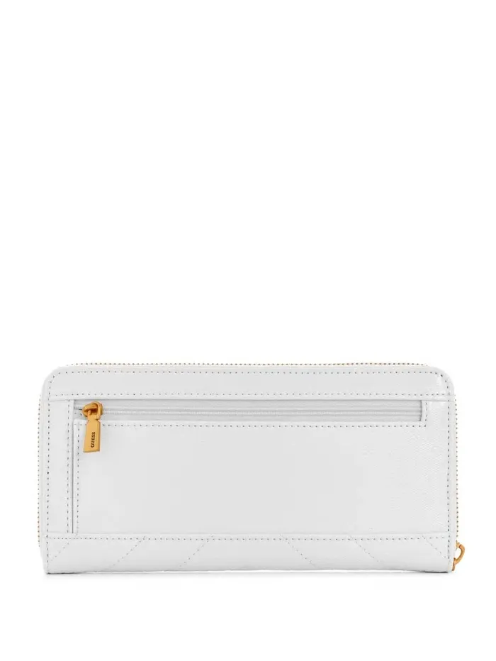 Women Jania Large ZipAround Wallet White Handbags GUESS Women Jania Large ZipAround Wallet White Handbags GUESS