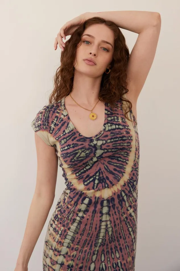 Women Jasper And Navy Zanzibar Midi Dress Raquel Allegra Dresses
