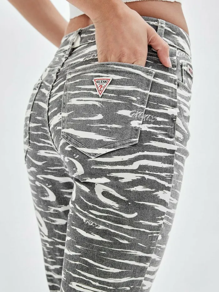 Women Jeans and Denim GUESS GUESS Originals Zebra Bootcut Jeans Jet Black Multi Women Jeans and Denim GUESS GUESS Originals Zebra Bootcut Jeans Jet Black Multi