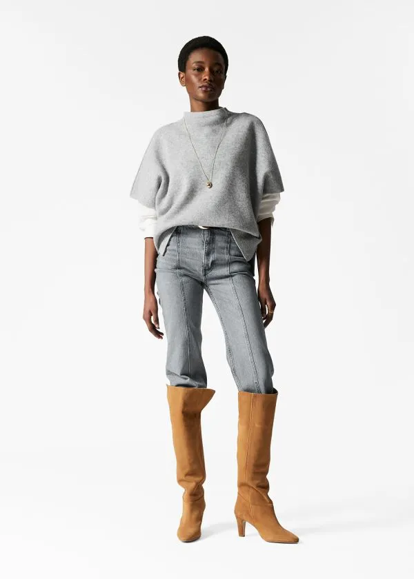 Women Jeans and Other Stories HighWaist StraightLeg Jeans Grey