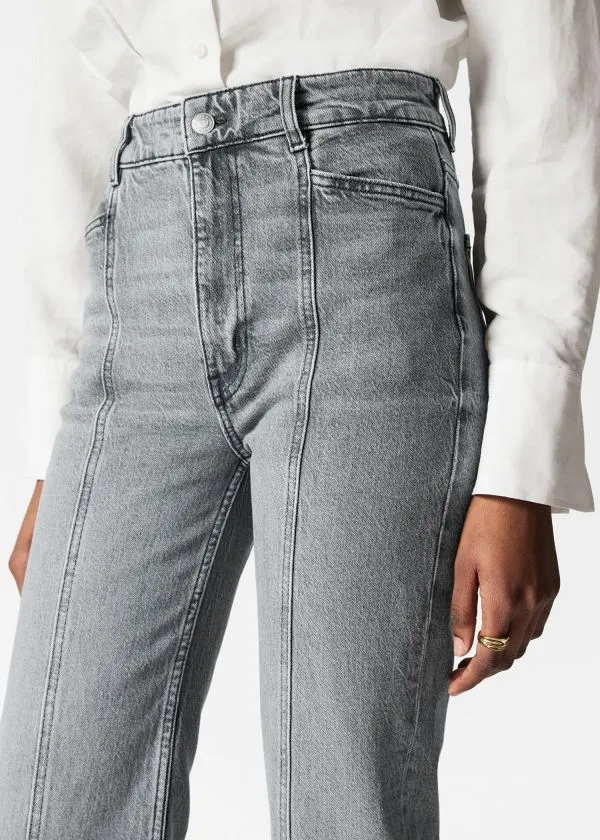 Women Jeans and Other Stories HighWaist StraightLeg Jeans Grey