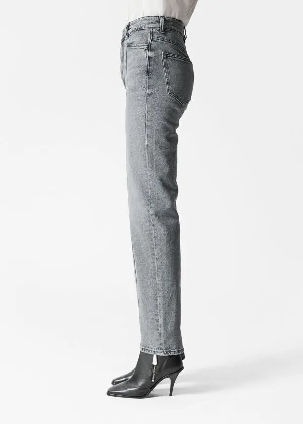 Women Jeans and Other Stories HighWaist StraightLeg Jeans Grey