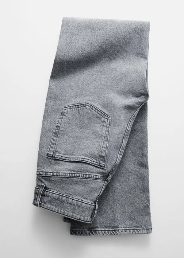 Women Jeans and Other Stories HighWaist StraightLeg Jeans Grey