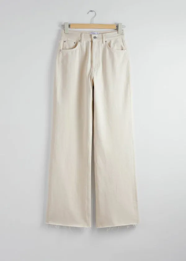 Women Jeans and Other Stories HighWaist StraightLeg Jeans White
