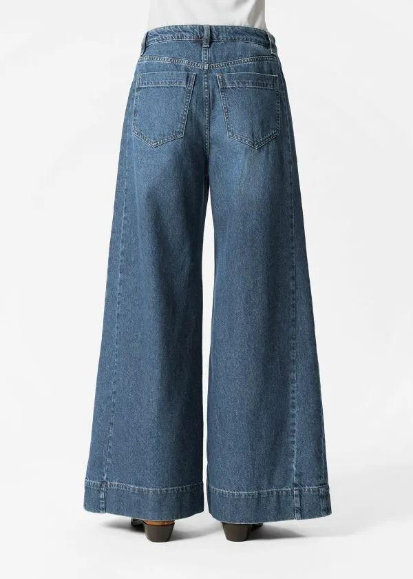Women Jeans and Other Stories Long WideLeg Jeans Medium Blue