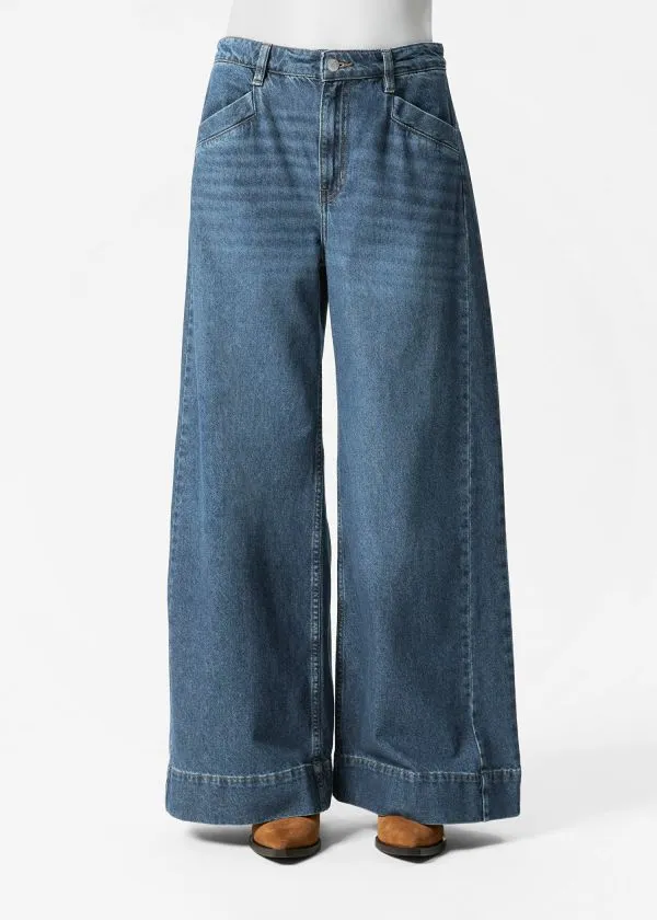 Women Jeans and Other Stories Long WideLeg Jeans Medium Blue