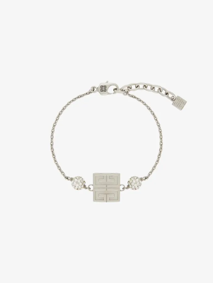Women Jewelry Givenchy 4G Bracelet In Metal With Crystals Silvery