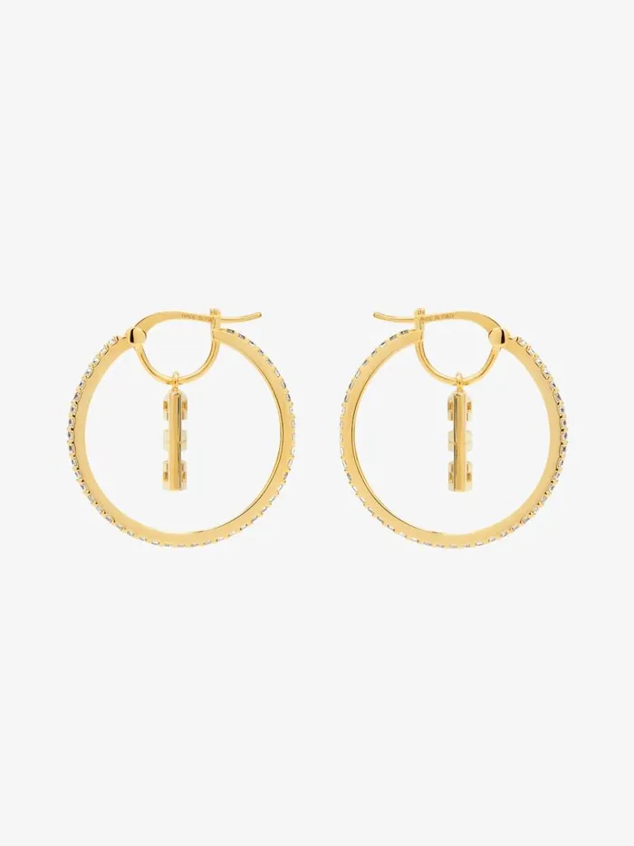 Women Jewelry Givenchy 4G Earrings In Metal With Crystals Golden Yellow Women Jewelry Givenchy 4G Earrings In Metal With Crystals Golden Yellow