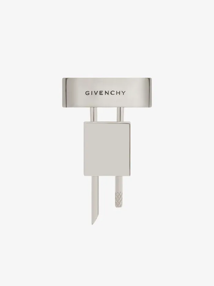 Women Jewelry Givenchy Mini Lock Ring In Metal With Crystal Silvery Women Jewelry Givenchy Mini Lock Ring In Metal With Crystal Silvery