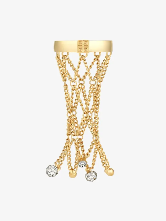 Women Jewelry Givenchy Pearling Ring In Metal With Pearls And Crystals Golden Yellow Women Jewelry Givenchy Pearling Ring In Metal With Pearls And Crystals Golden Yellow