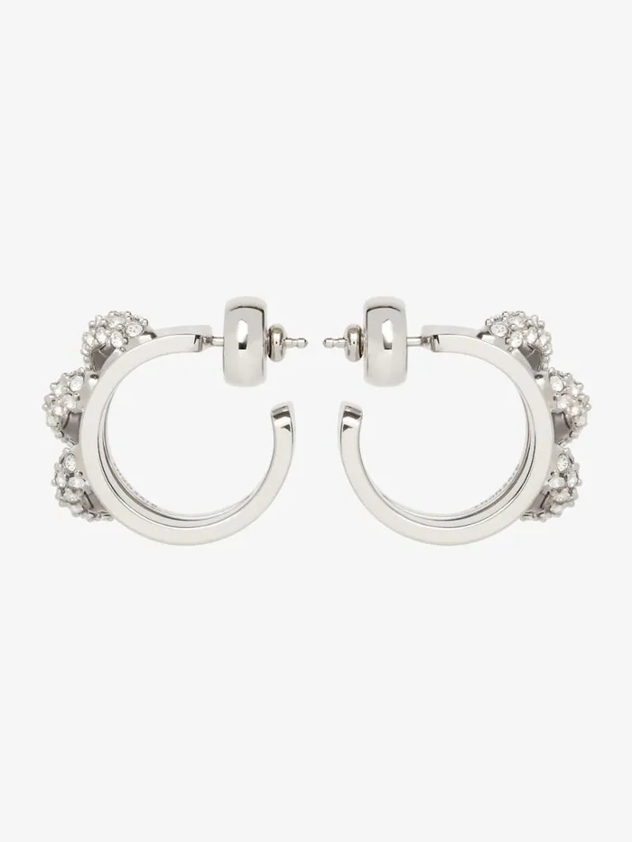 Women Jewelry Givenchy Stitch Earrings In Metal With Crystals Silvery Women Jewelry Givenchy Stitch Earrings In Metal With Crystals Silvery