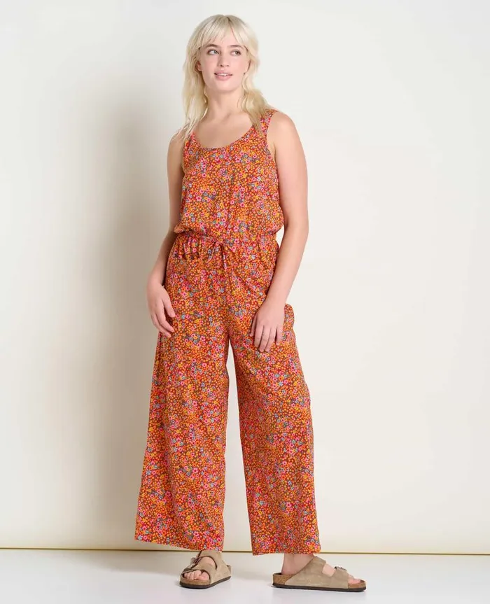 Women Jumpsuits and Overalls Toad and Co Sunkissed Livvy Jumpsuit Taffy Micro Floral Print