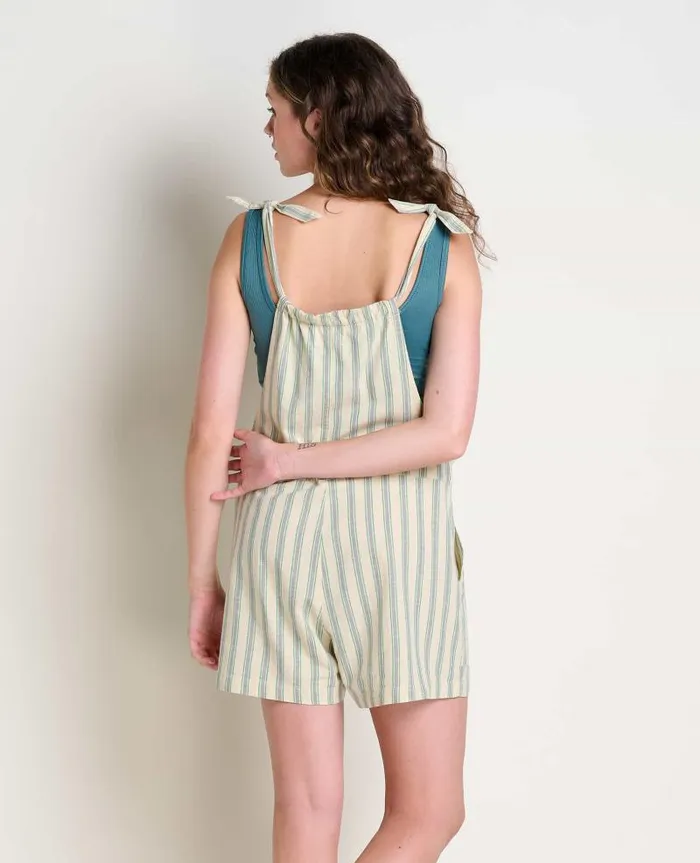 Women Jumpsuits and Overalls Toad and Co Taj Hemp Shorterall Barley Stripe