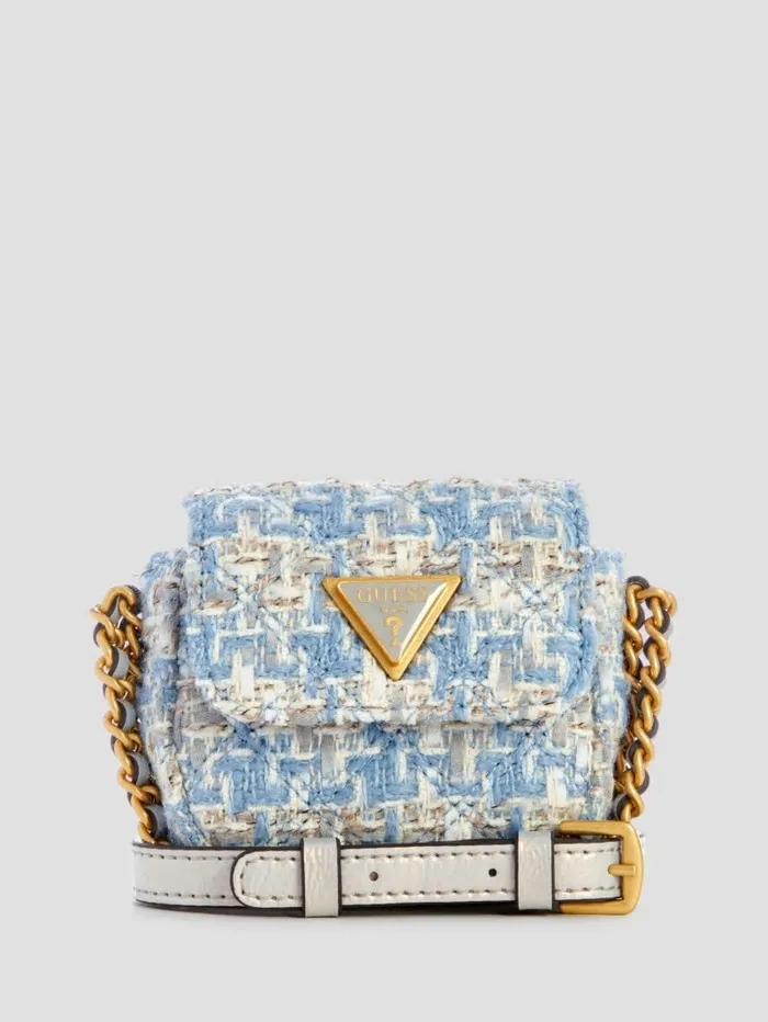 WomenKids Accessories GUESS Giully Tweed Micro Mini Crossbody Lilac Bloom