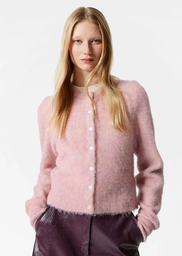 Women Knitwear and Other Stories AlpacaBlend Knit Cardigan Light Pink