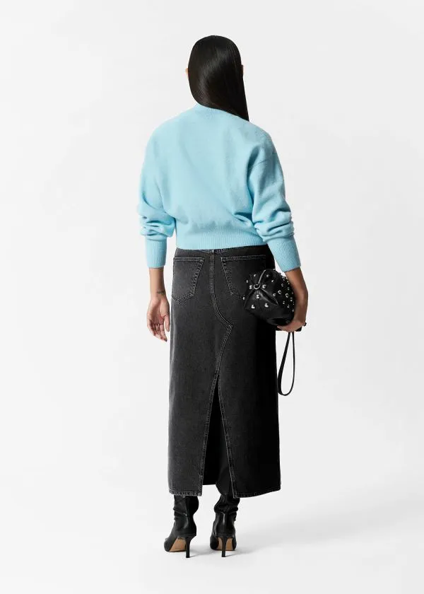 Women Knitwear and Other Stories MockNeck Sweater Blue