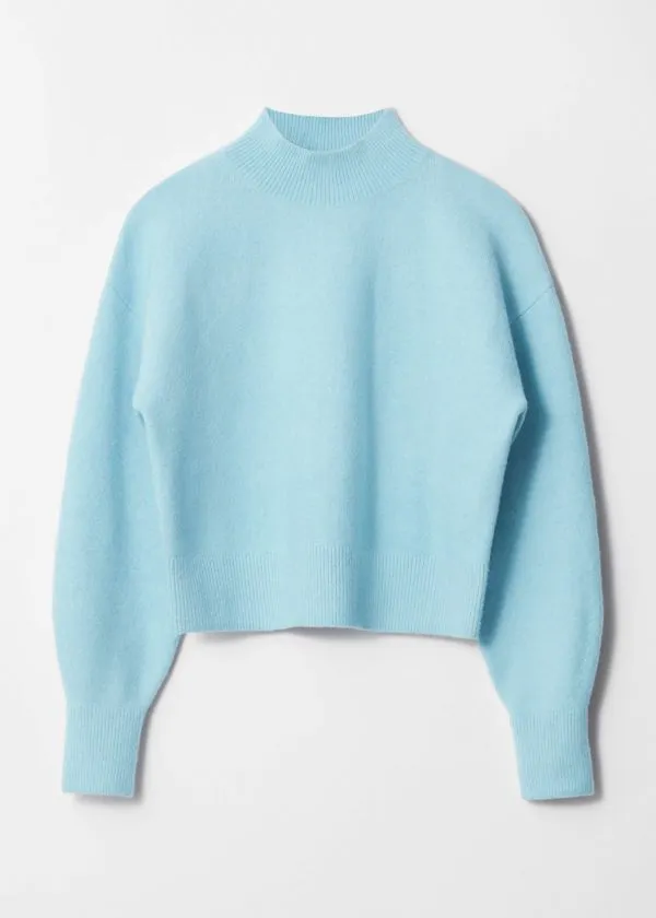 Women Knitwear and Other Stories MockNeck Sweater Blue