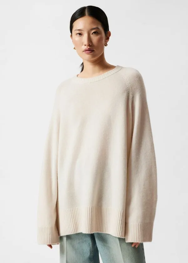Women Knitwear and Other Stories Oversized Cashmere Jumper Cream