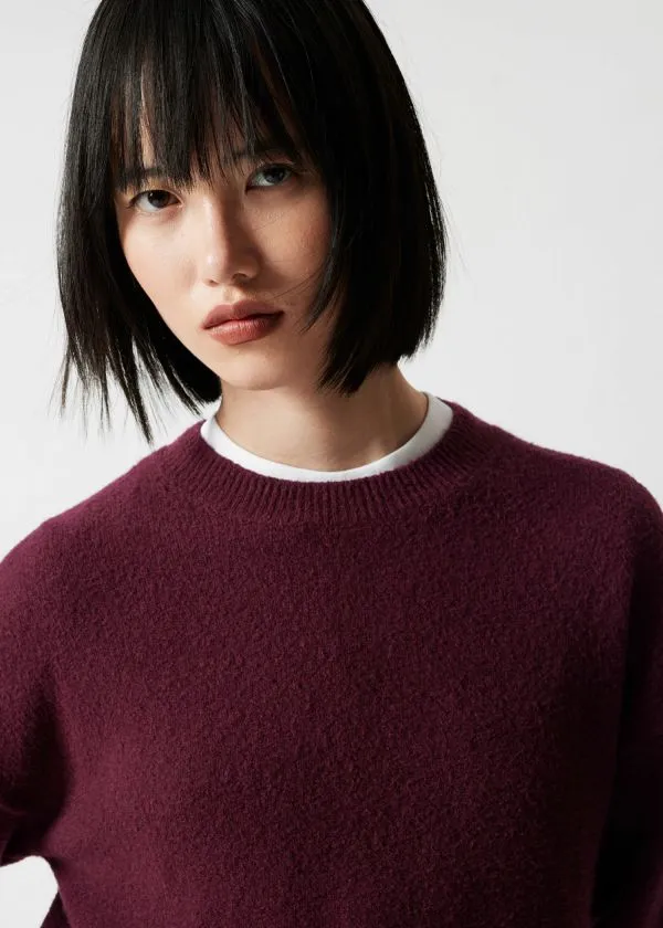 Women Knitwear and Other Stories Relaxed Knit Jumper Dark Red